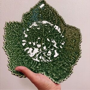 2 Bordallo Pinheiro Maple Leaf Green Plate Williams Sonoma